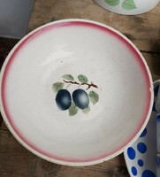 Granite beaded plum bowl peasant bowl patty bowl nostalgia piece village peasant grandmother