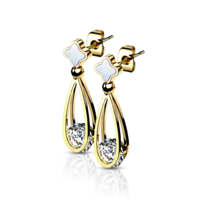 Very nice. !! Shiny earrings made of surgical steel in a beautiful 14ct gold color.