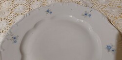 Zsolnay, szép, kék virágos lapos tányér