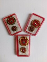 Socialist brigade badges, in their original box
