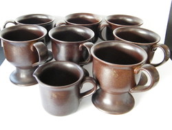 Vintage Swedish Design Höganas Ceramic Base Mugs (8 PCS)