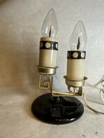 Retro table lamp with candlelight