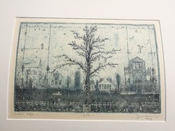 Gross arnold's garden of memories, colorful, flawless etching, rarity