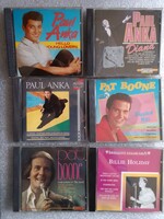 6 gyári CD lemez, 50-es 60-as évek klasszikus amerikai rock Paul Anka Pat Boone jazz Billie Holiday