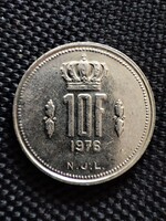 Luxemburg 10 frank, 1976
