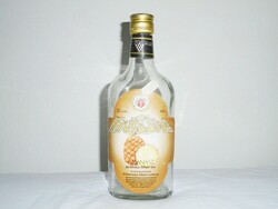 Retro fruttasol pineapple fruit liqueur wine glass bottle - Kiskunhalas state farm - 1980s