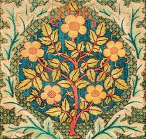 William morris - flower wreath - blindfold canvas reprint
