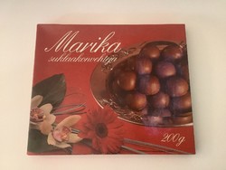 Régi papír bonbonos doboz - Marika desszert
