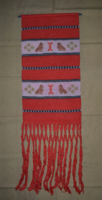 Long fringed wool tapestry / wall protector