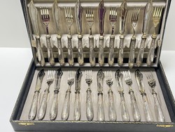 Antique silver fish cutlery set