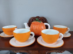 Pick wick 4-person tea set, orange