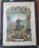Military obsit, memorial card, World War I.