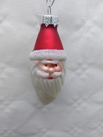 Retro glass Santa Claus Christmas tree ornament Santa Claus head glass ornament