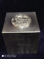 Silver (830) Cypriot bank emblem paperweight is a specialty