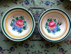2 Mayer Murány hard ceramic plates