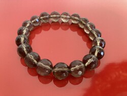 Smoky quartz rubber bracelet