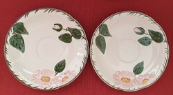 Villeroy & Boch Wild Rose német porcelán csészealj 2db tányér kistányér virág mintával