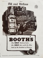 Booth's gin hirdetés 1936