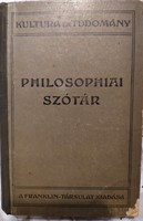 1918-as Philosophiai szótár, antikvár könyv