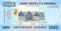Ruanda 1000 Frank 2019 UNC