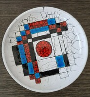 Modernist applied art ceramic bowl/wall decoration - '70s