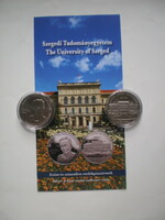 Szeged University of Science 2000 HUF coin, issued in 2021.