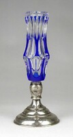1K514 antique silver base crystal violet vase 14 cm 