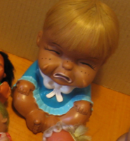 Retro gyűjtői japán Cry Emotion Doll, Moody cutie síró baba, nagy méret