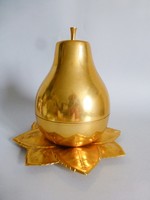 Retro arany körte alakú pálinkás készlet