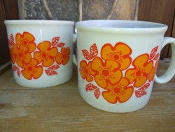 A pair of Zsolnay mugs