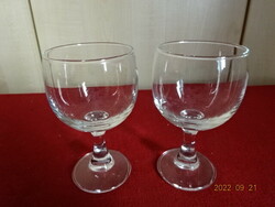 Glass, stemmed red wine glass, two pieces in one. He has! Jokai.