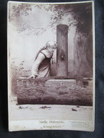 Cca. 1890 FOTÓ FOTÓGRÁFIA FÉNYKÉP MŰTERMI JELZETT KEMÉNYHÁTÚ O - MAGYAR MONARCHIA STELLA HOHENFELS