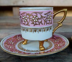 Hand painted vintage mitterteich Bavarian tiny mocha cups. There are 3 colors