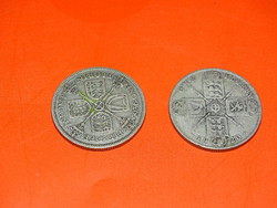 Great Britain 2 shillings (1 florin) silver 2 pcs !!! 1920,1936