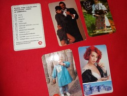 1988 - 1997 Vegyes magyar reklám kártyanaptár 5 darab egyben a képek szerint
