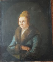 Bartholomew Karbertszky: female portrait with fur coat
