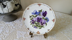 Royal Albert Collectors tányér II.Erzsébet királynő kedvenc virágai "Pansies"
