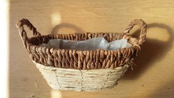 Braided flower basket