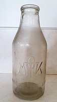 Régi tejes üveg OMTK tejesüveg 1 literes