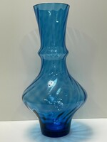 Meseszép , nagyméretű kék váza / 38,5 cm /
