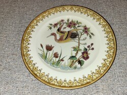 Zsolnay historizáló madaras tányér