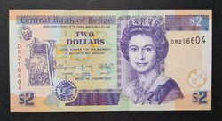 Belize 2 Dollars 2017 Unc