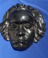 Csapváry-Beethoven ceramics, wall decoration, wall mask, portrait