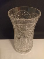 Lead crystal vase, 28 cm high, 12 cm diameter