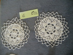 6 Laces in pairs, rustic 20 and 21 cm in diameter