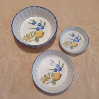 3 Italian ceramic serving bowls,