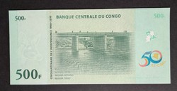 Kongó 500 Francs 2010 Unc emlékbankjegy