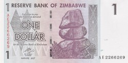Zimbabwe 1 dollár, 2007, UNC bankjegy