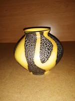 B.Várdeák ildiko shrink-glazed ceramic vase