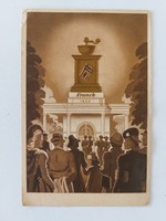 Old advertising postcard 1941 franck coffee pavilion Budapest international fair